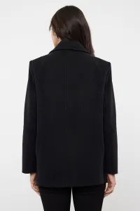 Trendyol Black Regular Pocket Detailed Soft Texture Short Jacket Coat