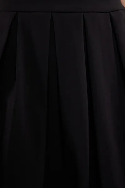 Trendyol Black Pleated Mini Woven Skirt