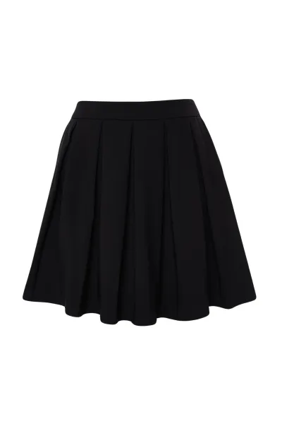 Trendyol Black Pleated Mini Woven Skirt