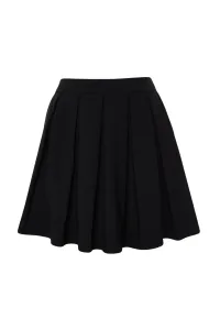 Trendyol Black Pleated Mini Woven Skirt