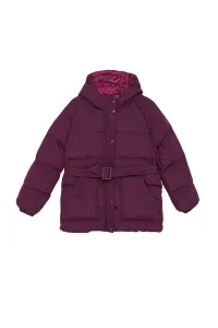 Trendyol Plum Regular Hooded Belted Water Repellent Puffer Jacket