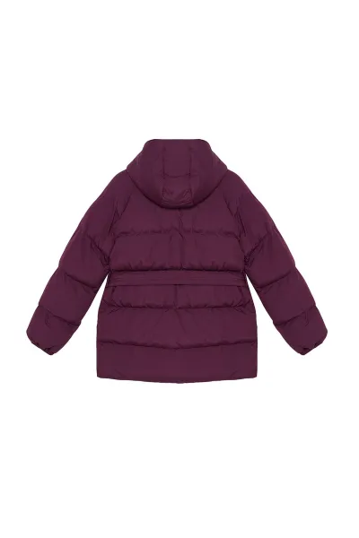 Trendyol Plum Regular Hooded Belted Water Repellent Puffer Jacket