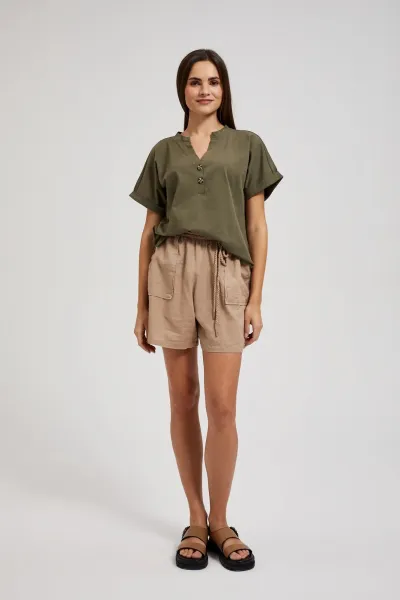 Marisse Women's Shorts L-Sh-4313 Coffee