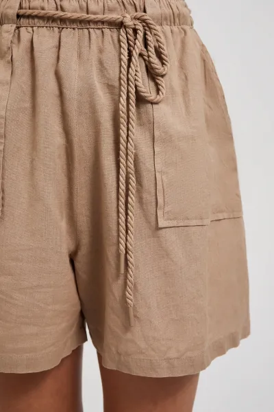 Marisse Women's Shorts L-Sh-4313 Coffee