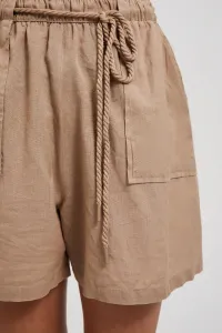 Marisse Women's Shorts L-Sh-4313 Coffee