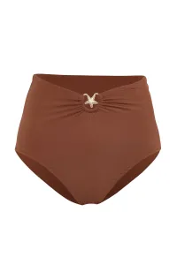 Trendyol Brown Premium Accessory High Waist Hipster Bikini Bottom