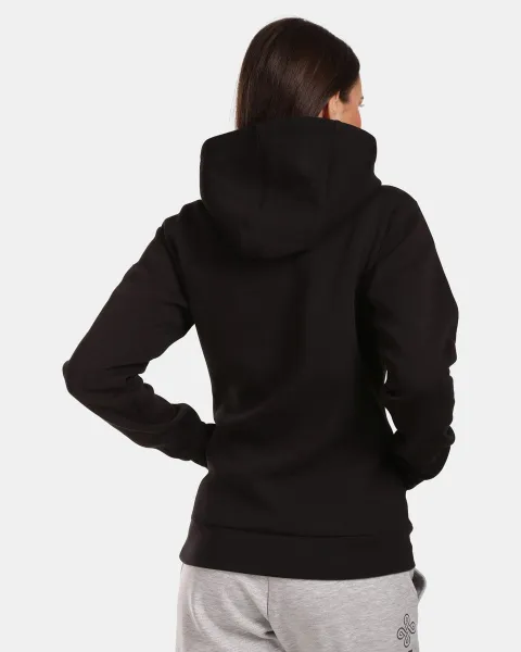 Women's cotton hooded sweatshirt Kilpi NIKY-W Black