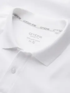 Pánske tričko s krátkym rukávom s v-výstrihom OMBRE T-shirt OM-POBS-0100 V-4 white