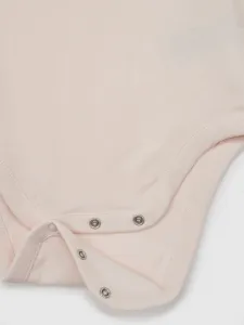 Ružové dievčenské baby body s logom GAP Brannan
