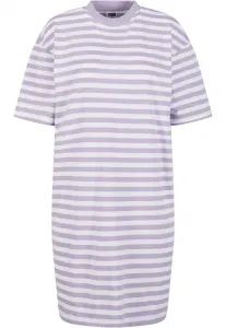Women's striped dress oversized white/purple