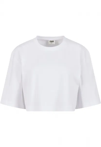 Women's T-Shirt Heavy Organic Oversized Cropped White
