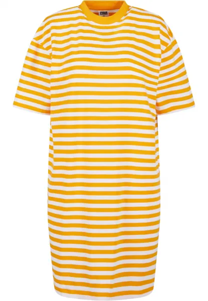 Women's striped dress oversized white/magicmango