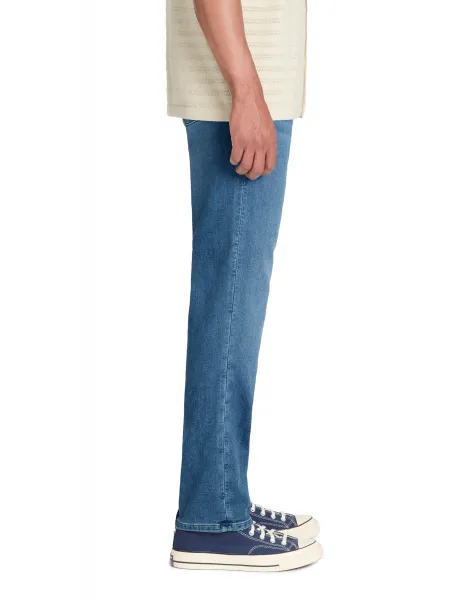 Modré pánske straight fit džínsy Celio C15 Stlmaille