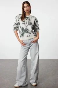 Trendyol Stone Soft Textured Crew Neck Knitwear Sweater