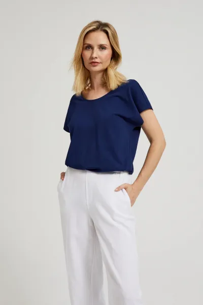 Marisse Women's Blouse L-Ts-4419 Navy