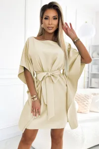 Numoco Dámske šaty Sofia – elegantné motýlie šaty s viazaním v páse 287-34 Farba: Čierna, Veľkosť: S/M
