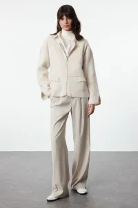 Trendyol Stone Soft Textured Coat Knitwear Cardigan