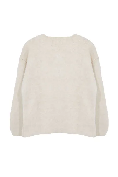 Trendyol Stone Soft Textured Coat Knitwear Cardigan