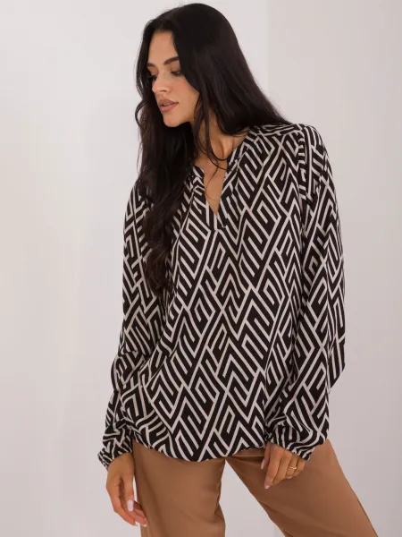 Blouse-D73771M11186B-black-beige