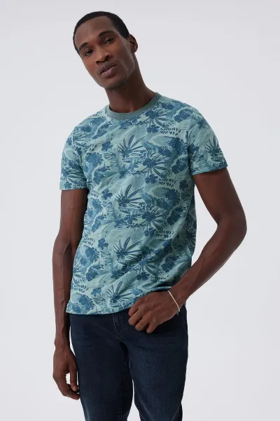 Lee Cooper Joseph 1 Men's O-Neck Pique T-Shirt