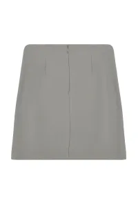 Trendyol Khaki Ruffle Detailed Double Breasted Mini Woven Skirt