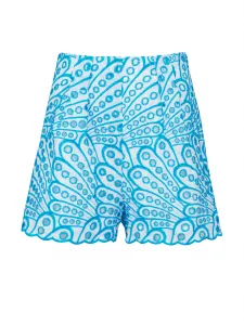 Orsay Blue Women's Patterned Shorts - Women's