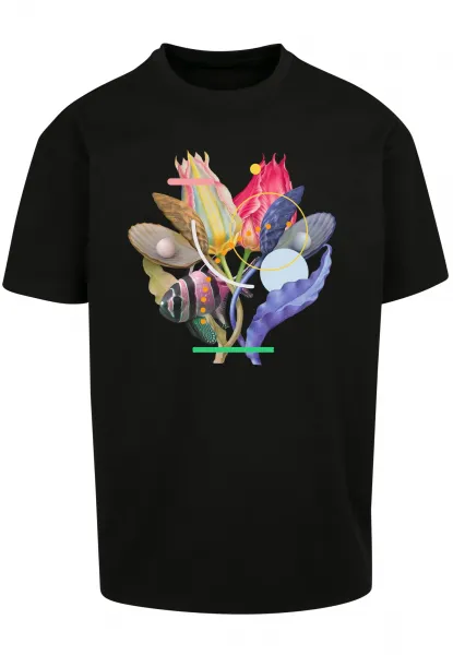 Black T-shirt Coral Oversize