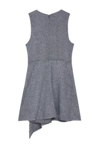Trendyol Light Gray A-Line Skirt Asymmetric Mini Woven Dress