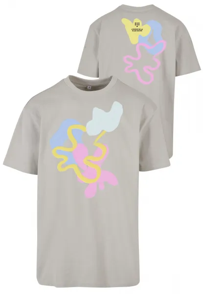 Abstract oversize t-shirt of light asphalt