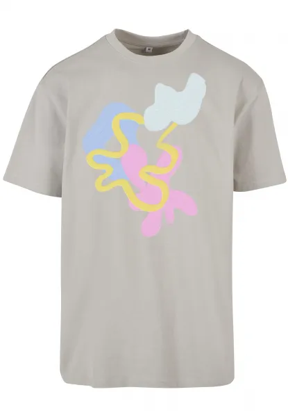 Abstract oversize t-shirt of light asphalt