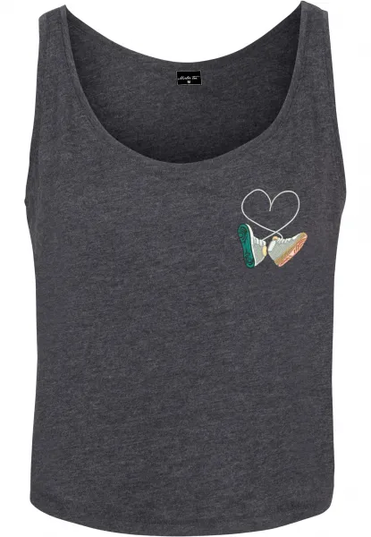 Ladies Kicks Love EMB Tank charcoal