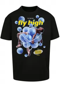 Psychadelic oversize t-shirt in black color