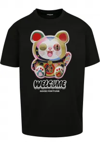 Welcome Cat Heavy Oversize Tee black