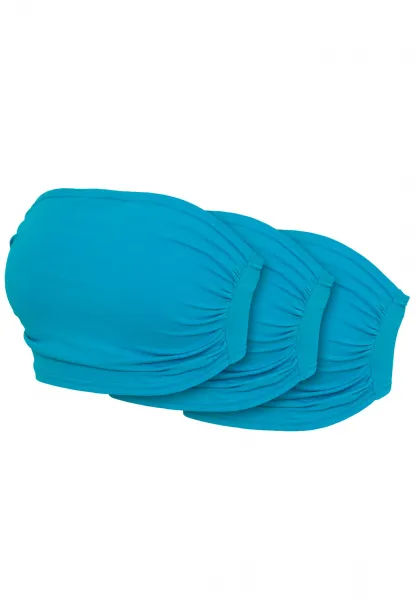 Women's Bandeau Top 3-Pack Turquoise+Turquoise+Turquoise