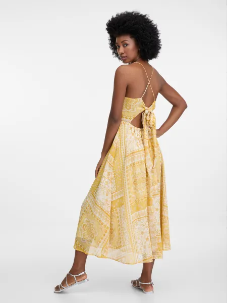 Orsay Yellow Women's Midi Dress - Women's