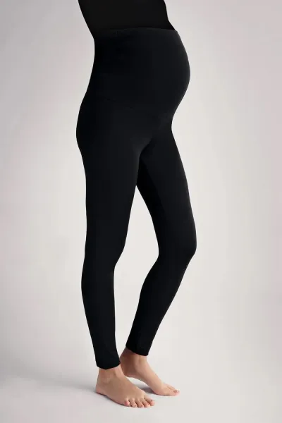 86606 Dewberry Thermal Warm Flexible Winter Pregnant Tights-BLACK