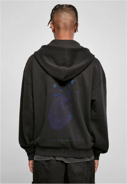 Men's Grid Head Butterfly Oversize Hoody black