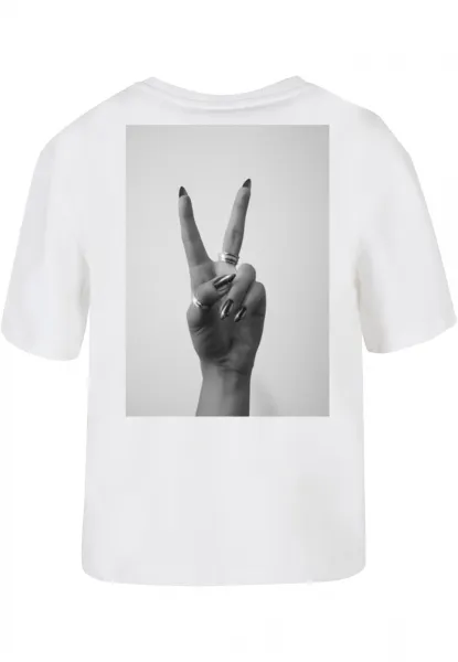 Women's T-shirt Peace Hand white