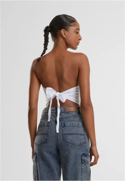 Women's top Knotted Bandeau white