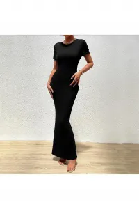 42642 Dewberry Short Sleeve Dress-BLACK
