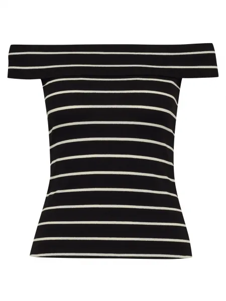 Orsay Black & White Women's Short Sleeve T-Shirt - Women's