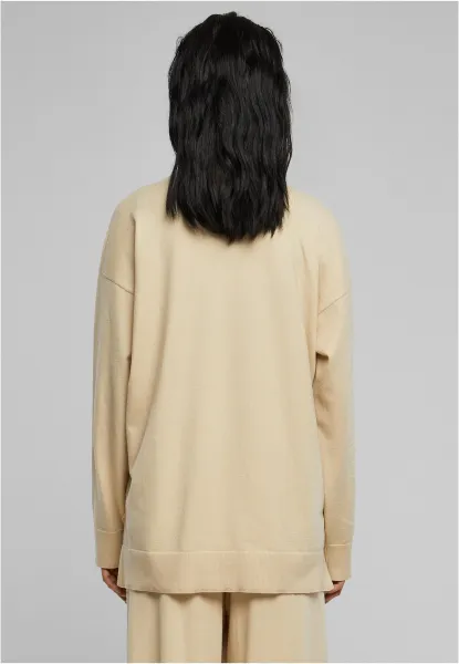 Women's knitted sweater made of eco-viscose with wet sand