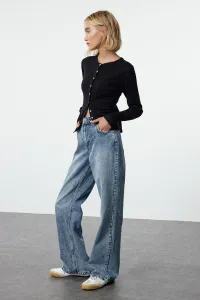 Trendyol Blue Premium More Sustainable Normal Waist Wide Leg Jeans