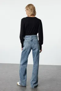 Trendyol Blue Premium More Sustainable Normal Waist Wide Leg Jeans