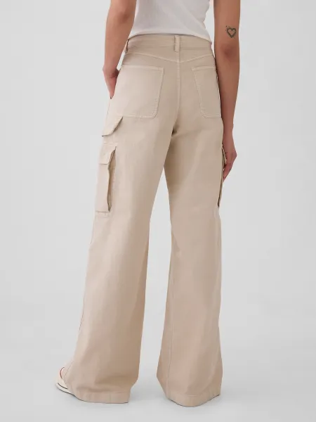 GAP Pants with Pockets Baggy Khaki Cargo - Ladies
