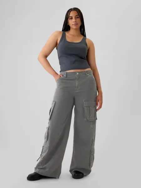 GAP Trousers with pockets Baggy Khaki Cargo - Women's