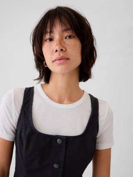 GAP Denim Mini Dress Utility - Ladies