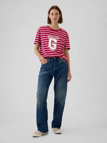 GAP Oversize Striped Athletic T-Shirt - Ladies