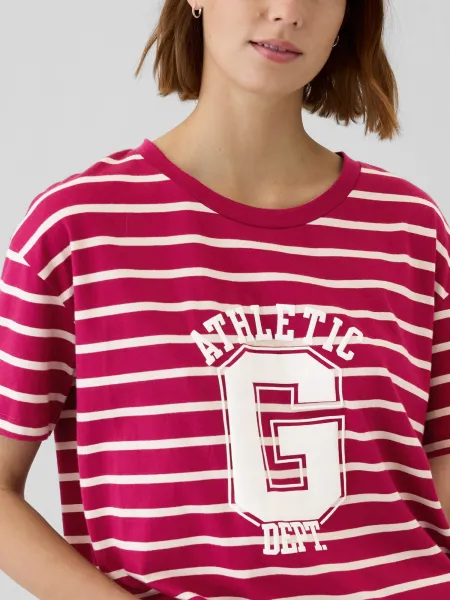 GAP Oversize Striped Athletic T-Shirt - Ladies