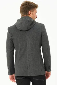 K7532 DEWBERRY MEN'S COAT-STRAIGHT ANTHRACITE